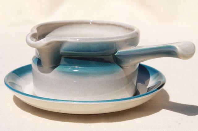 photo of Blue Pacific Wedgwood casual dinnerware, serving platter, oval bowl, gravy or sauce pitcher #7