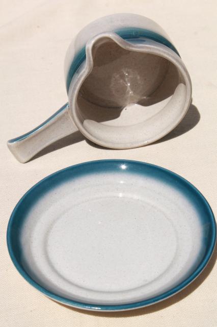 photo of Blue Pacific Wedgwood casual dinnerware, serving platter, oval bowl, gravy or sauce pitcher #8