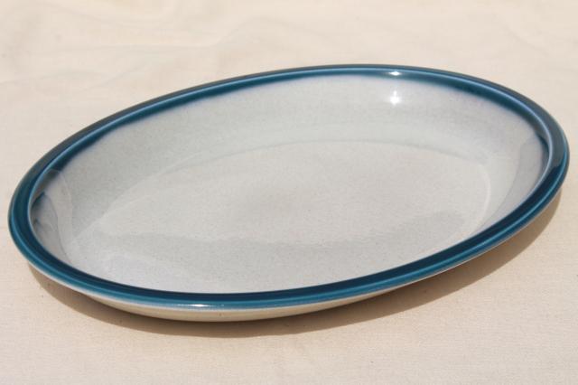 photo of Blue Pacific Wedgwood casual dinnerware, serving platter, oval bowl, gravy or sauce pitcher #11