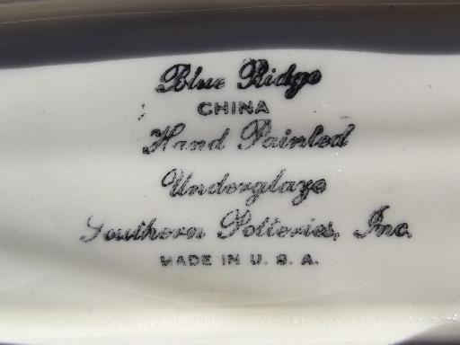 photo of Blue Ridge Southern Potteries vintage hand painted pottery leaf dish #4