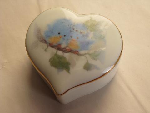 photo of Bluebird pottery tiny baby dresser set, 70s vintage Japan #2