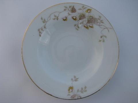 photo of Bohemia antique Imperial Karlsbad floral transferware china, 12 berry bowls #2