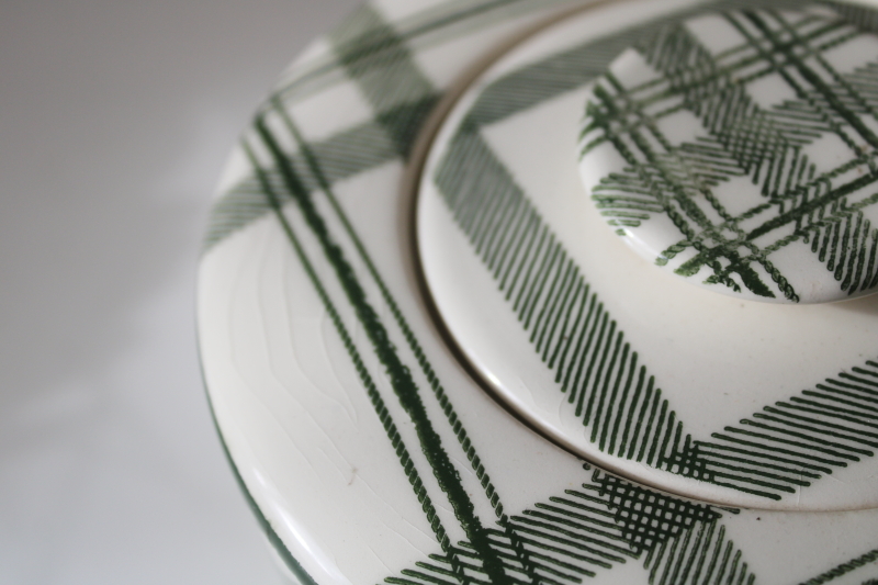 photo of Bonnie Scots green tartan plaid pattern teapot mid century modern vintage USA Royal china  #3