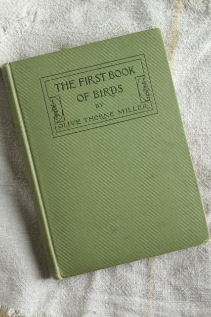 photo of Book of Birds, turn of the century vintage Riverside Press antique tinted color photos #1
