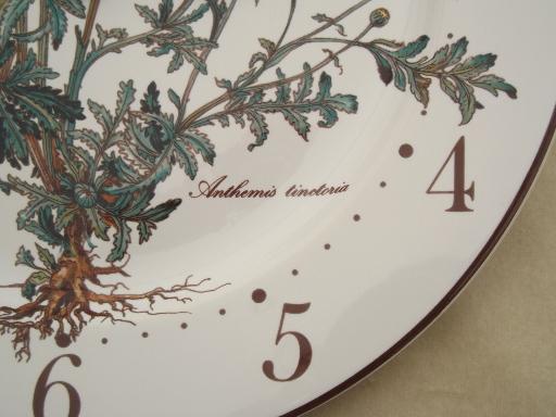 photo of Botanica Villeroy & Boch china plate wall clock #2