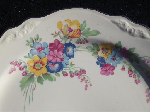 photo of Bouquet Virginia Rose Homer Laughlin, vintage china dishes set for 4 #5