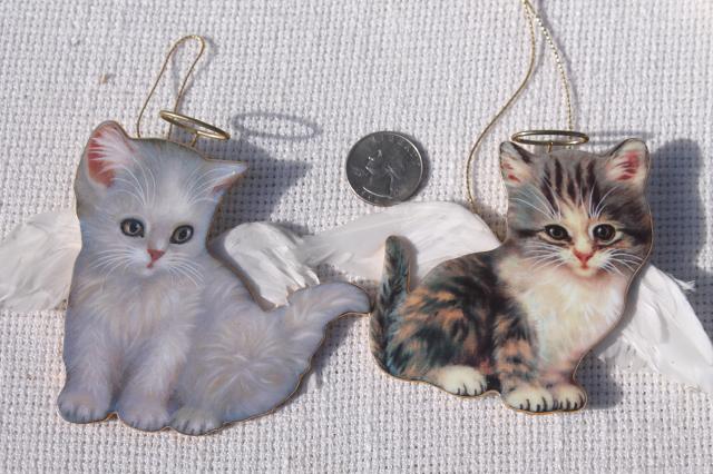 photo of Bradford Exchange Purr-fect Little angels kittens, whole tree of kitty cat Christmas ornaments #2