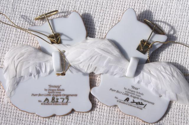 photo of Bradford Exchange Purr-fect Little angels kittens, whole tree of kitty cat Christmas ornaments #3