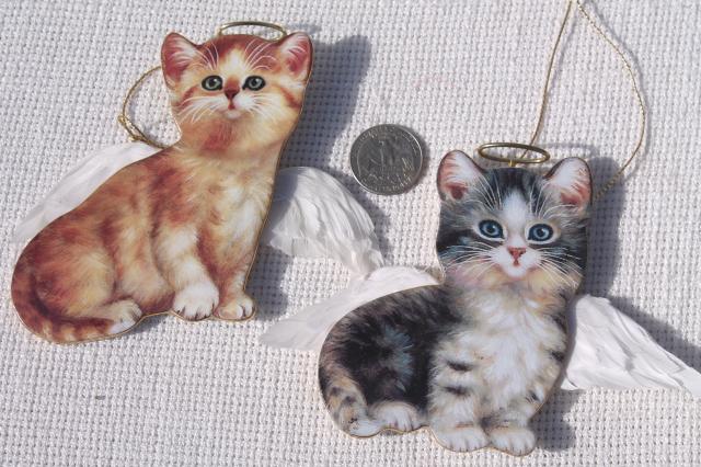 photo of Bradford Exchange Purr-fect Little angels kittens, whole tree of kitty cat Christmas ornaments #4