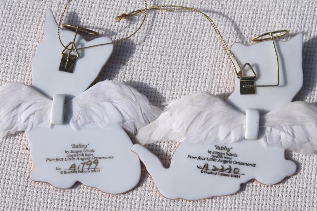 photo of Bradford Exchange Purr-fect Little angels kittens, whole tree of kitty cat Christmas ornaments #11