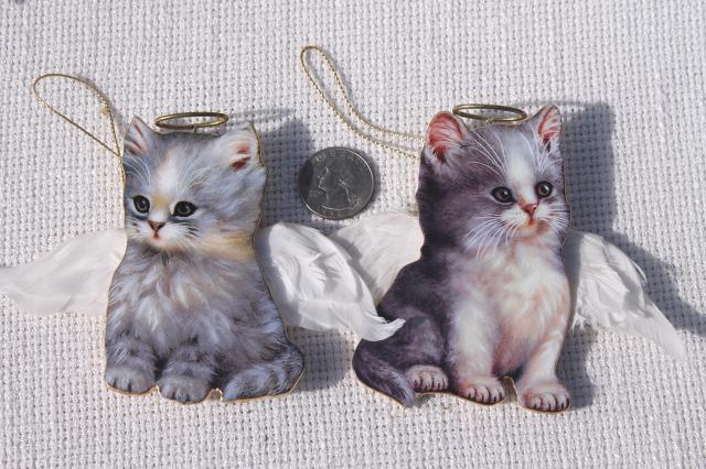 photo of Bradford Exchange Purr-fect Little angels kittens, whole tree of kitty cat Christmas ornaments #20