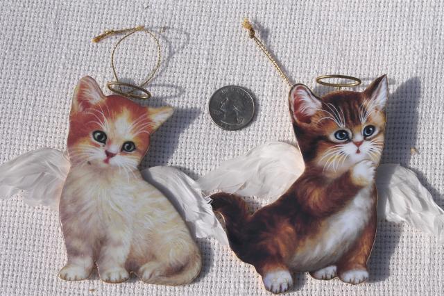 photo of Bradford Exchange Purr-fect Little angels kittens, whole tree of kitty cat Christmas ornaments #24