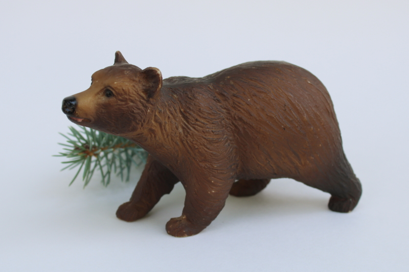 photo of Breyer bear, brown bear or grizzly 1970s vintage hard plastic toy realistic animal figure  #1