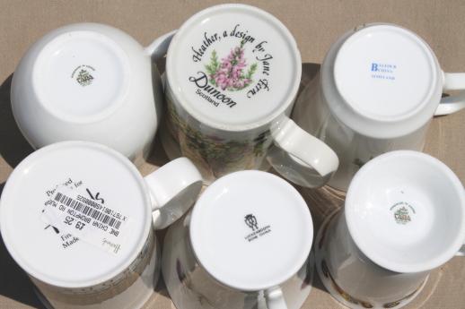 photo of British Isles coffee cups & tea mugs, lot of Scots & Irish porcelain souvenir china #9