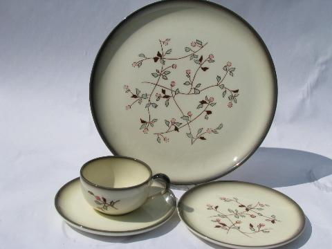 photo of Brock - California pottery, hand-painted Wildflower dinnerware, set for 10 #2