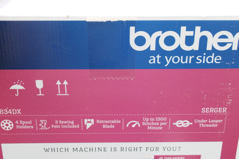 photo of Brother 1634DX four thread serger sewing machine in original box, never used #6