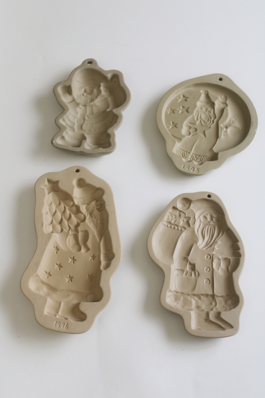 photo of Brown Bag cookie molds lot all Christmas, Santa Claus, St Nicholas, Kris Kringle  #1