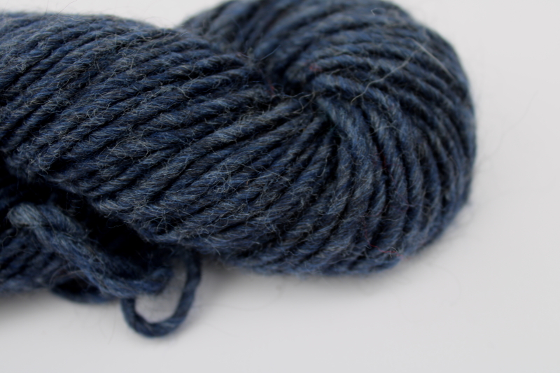 photo of Brown Sheep Prairie Silks wool mohair silk blend yarn Bolivar blue color  #3