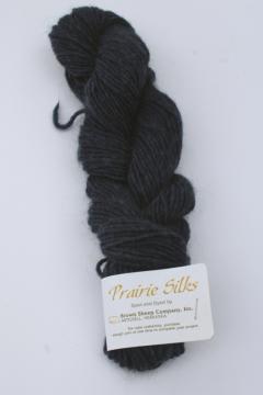 catalog photo of Brown Sheep Prairie Silks wool mohair silk blend yarn Bolivar blue color 
