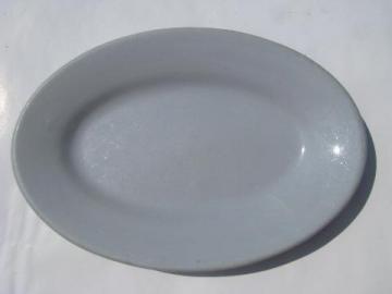 catalog photo of Buffalo ironstone china vintage restaurantware, Lune blue skytone butter plate