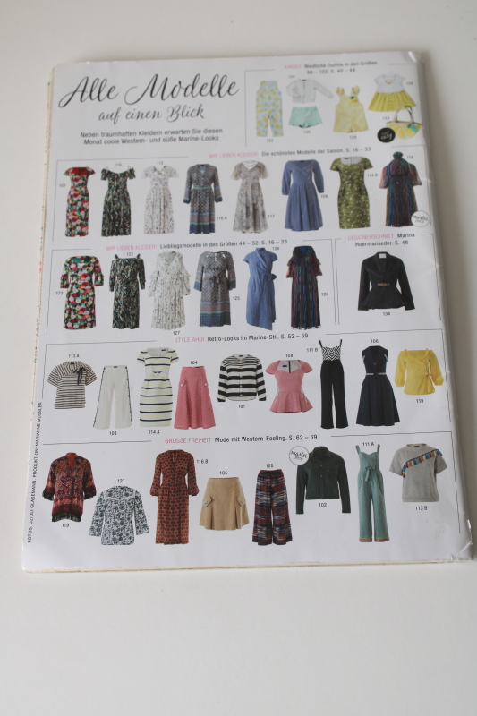 photo of Burda sewing magazine 2018 spring styles, complete multi size pattern pullouts #2