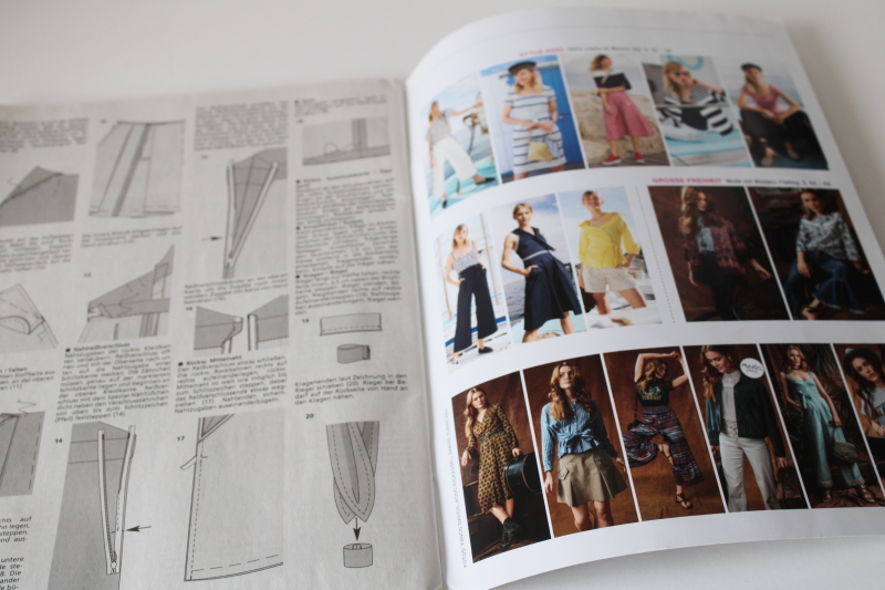 photo of Burda sewing magazine 2018 spring styles, complete multi size pattern pullouts #5