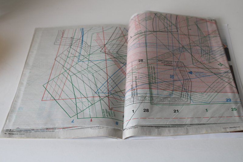 photo of Burda sewing magazine 2018 spring styles, complete multi size pattern pullouts #6