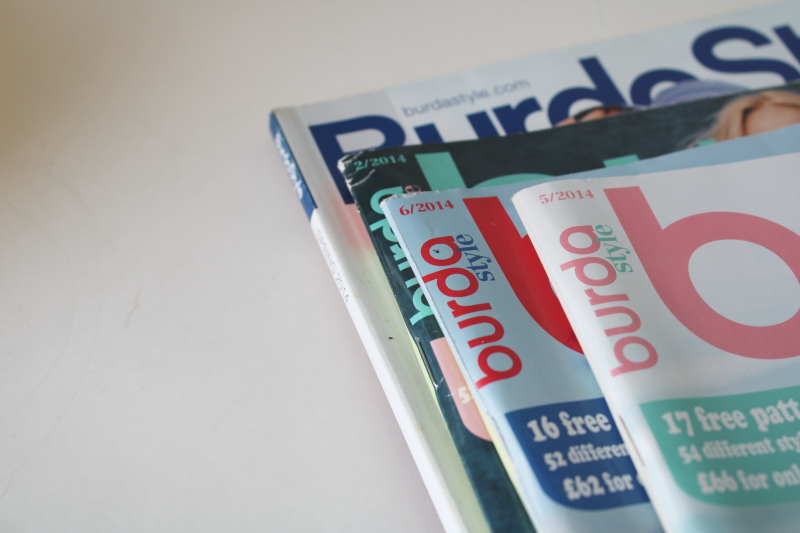 photo of Burda sewing patterns magazines lot, multi size pattern pullouts, spring fashions 2014  #2