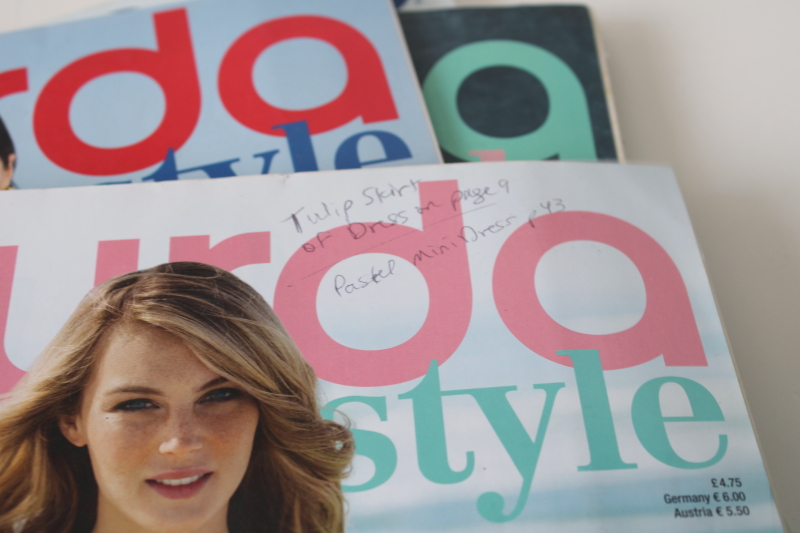 photo of Burda sewing patterns magazines lot, multi size pattern pullouts, spring fashions 2014  #4