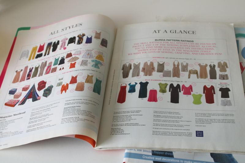 photo of Burda sewing patterns magazines lot, multi size pattern pullouts, spring summer 2013  #4