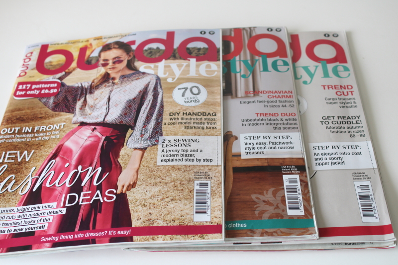 photo of Burda sewing patterns magazines lot w/ complete pullouts, Burda UK fall issues 2020  #4