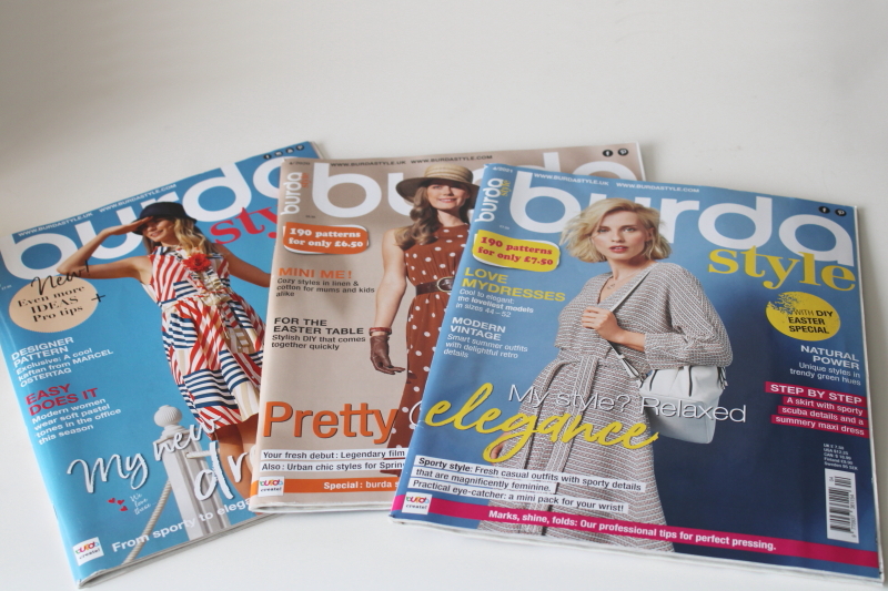 photo of Burda sewing patterns magazines lot w/ complete pullouts, Burda UK spring issues 2020 2022  #1