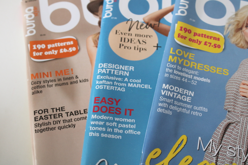 photo of Burda sewing patterns magazines lot w/ complete pullouts, Burda UK spring issues 2020 2022  #5
