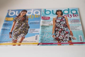 Burda sewing patterns magazines lot w/ complete pullouts, spring & summer issues 2017 2018 