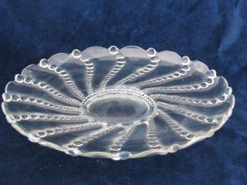 catalog photo of Burple pattern vintage Anchor Hocking glass, large cake plate