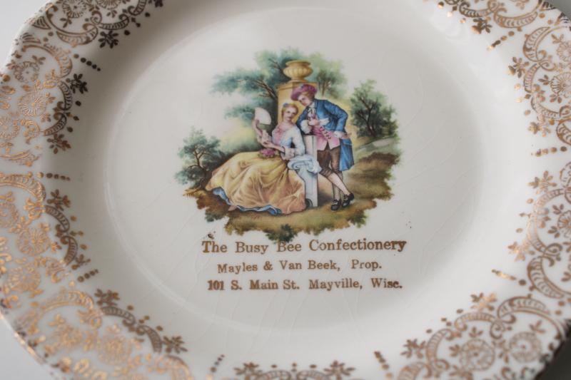 photo of Busy Bee Confectionary Mayville Wisconsin 1930s 40s vintage advertising plate #2