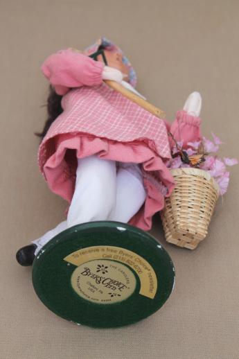photo of Byers choice garden girl with rake and flowers, spring holiday caroler figurine #7