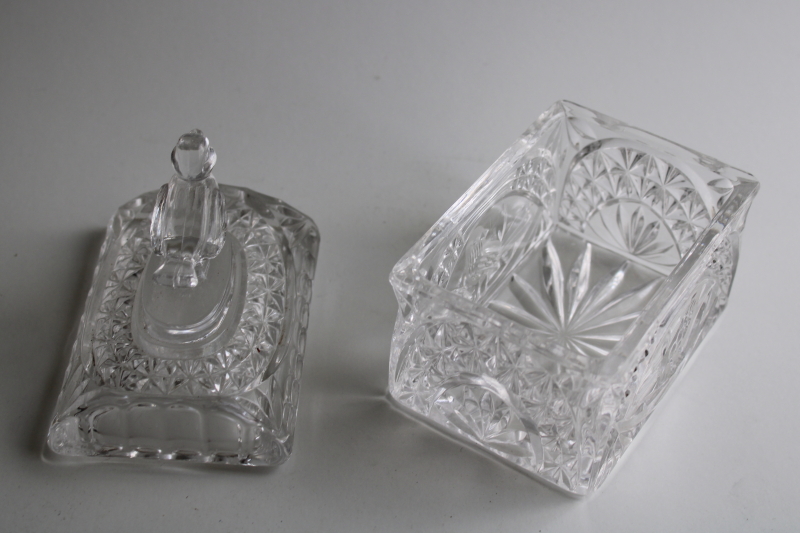 photo of Byrdes Hofbauer crystal bird pattern trinket box, jewelry chest with lid  #4