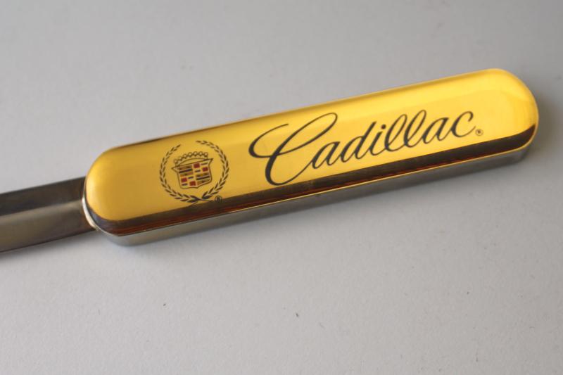 photo of Cadillac letter opener, vintage advertising w/ logo #2