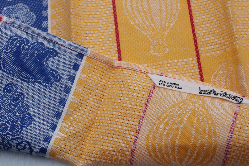 photo of California The Golden State unused vintage Kay Dee tea towel, woven linen cotton kitchen towel  #2