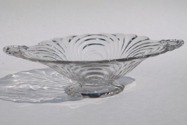 photo of Cambridge Caprice vintage crystal clear elegant glass, large bowl w/ center foot #1