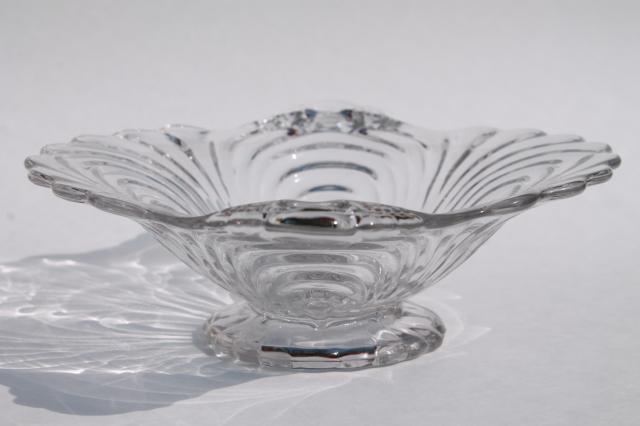 photo of Cambridge Caprice vintage crystal clear elegant glass, large bowl w/ center foot #3