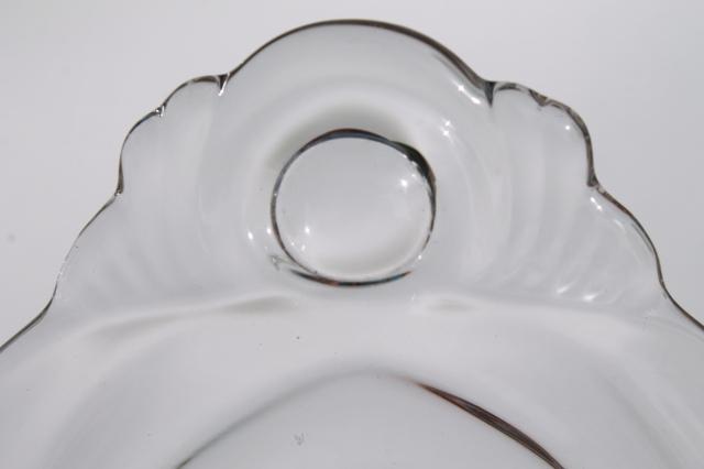 photo of Cambridge Caprice vintage crystal clear elegant glass, large bowl w/ center foot #5