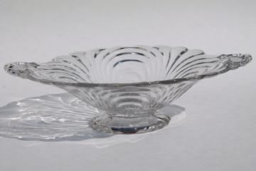 catalog photo of Cambridge Caprice vintage crystal clear elegant glass, large bowl w/ center foot