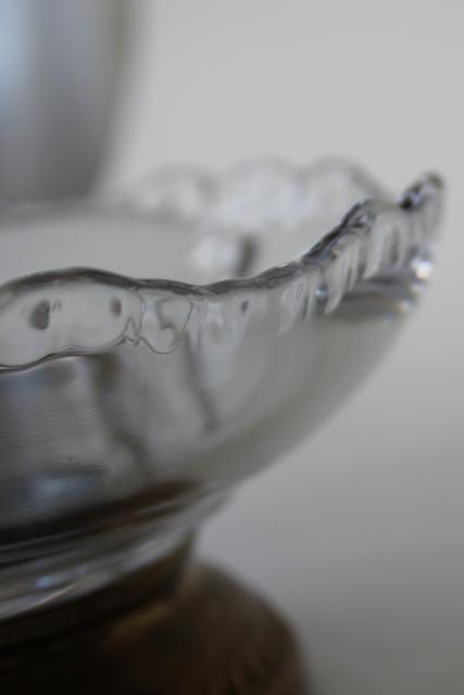 photo of Cambridge gadroon three part divided bowl relish dish, art deco vintage elegant glass #2