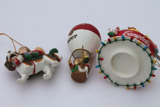 photo of Campbells Kids Campbell's Soup Christmas ornaments lot, 90s vintage #3