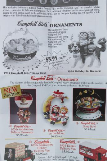 photo of Campbells Kids Campbell's Soup Christmas ornaments lot, 90s vintage #4