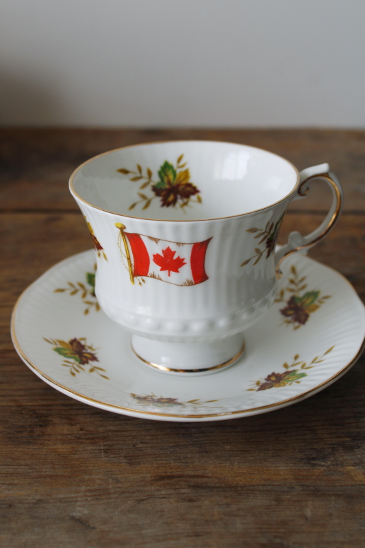 photo of Canada souvenir vintage bone china tea cup & saucer  #1