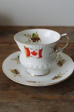 catalog photo of Canada souvenir vintage bone china tea cup & saucer 