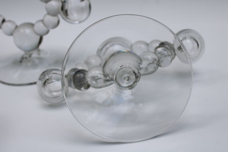 photo of Candlewick pattern glass candelabra, vintage Imperial glass clear crystal branched candlesticks  #4